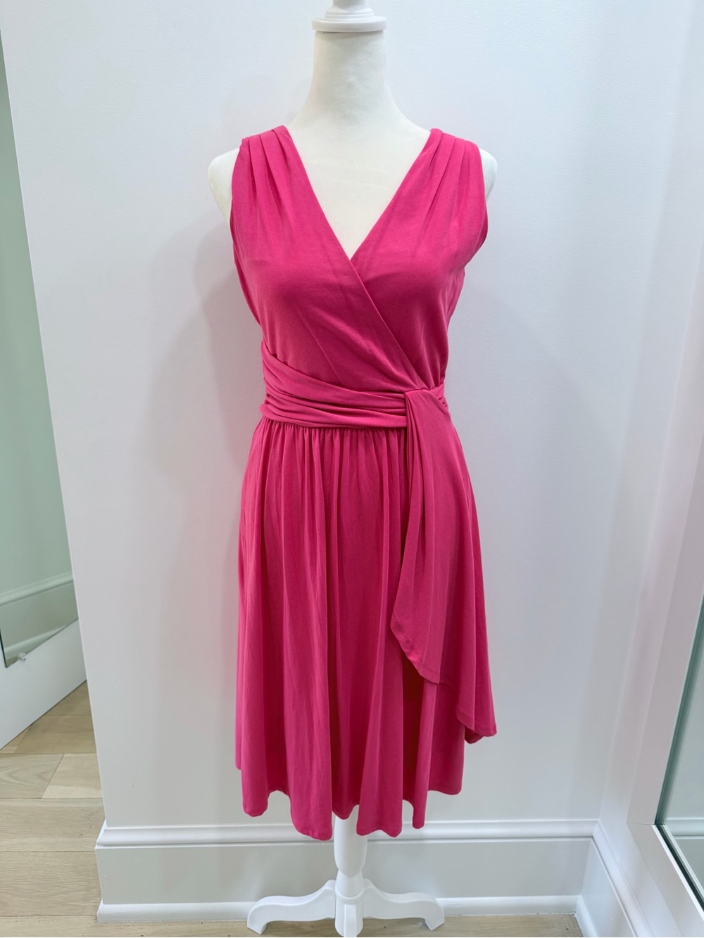 Garnet Hill Easy Wrap Midi Sleeveless Dress - Size XS